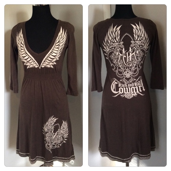 Rock & Roll Cowgirl Dresses & Skirts - Rock & Roll Cowgirl Graphic Dress Western Midi